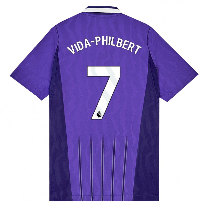 Danxen Homme Maillot Joel Philbert #7 Violet Blanc Troisieme 2026/27 T-Shirt