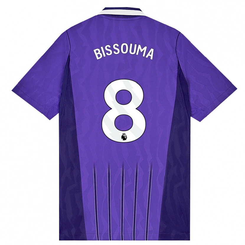 Danxen Homme Maillot Yves Bissouma #8 Violet Blanc Troisieme 2026/27 T-Shirt