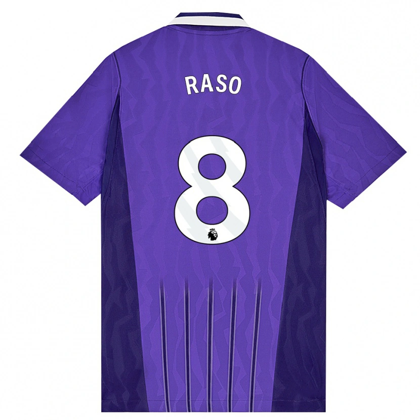 Danxen Homme Maillot Hayley Raso #8 Violet Blanc Troisieme 2026/27 T-Shirt