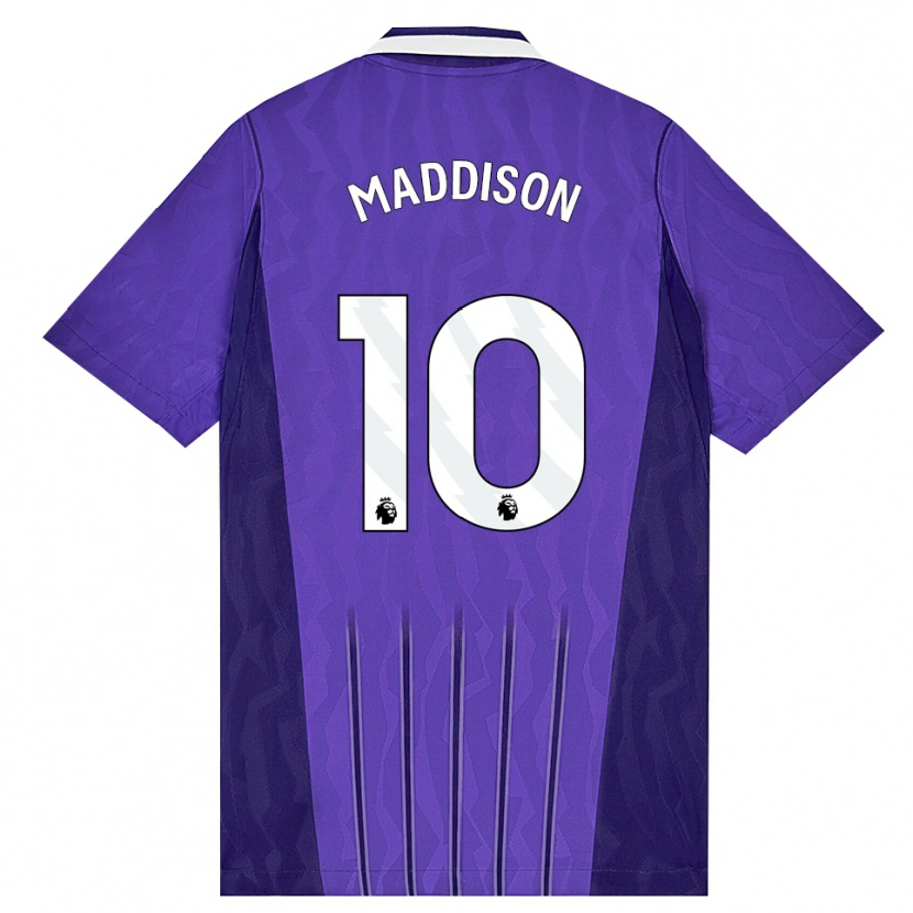 Danxen Homme Maillot James Maddison #10 Violet Blanc Troisieme 2026/27 T-Shirt