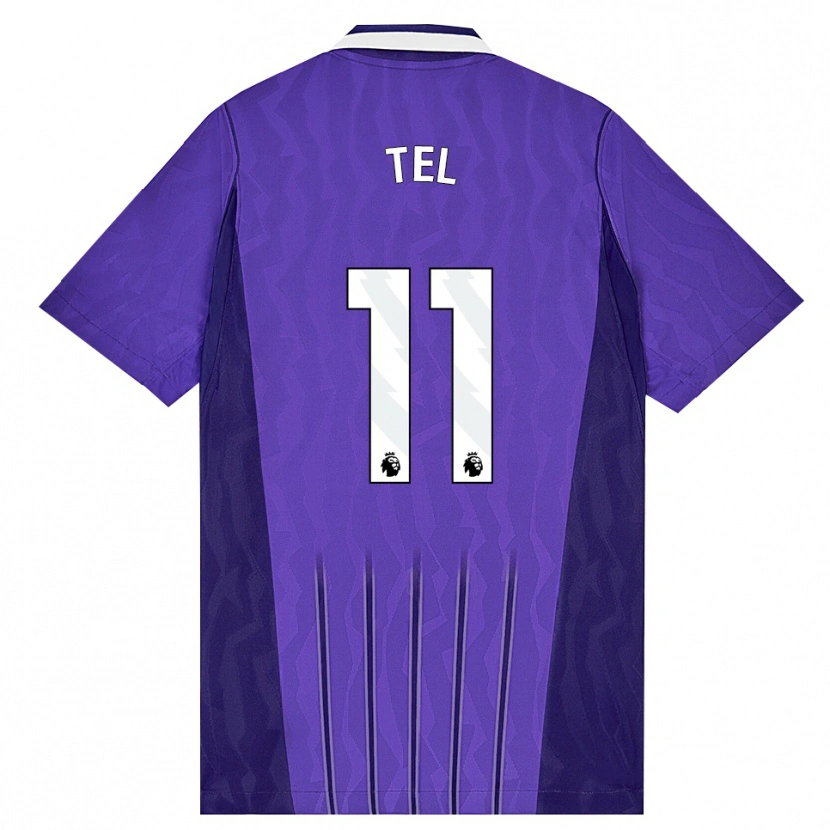Danxen Homme Maillot Mathys Tel #11 Violet Blanc Troisieme 2026/27 T-Shirt