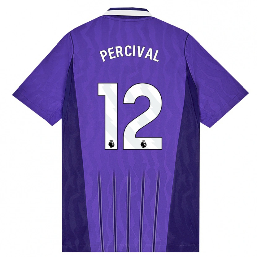 Danxen Homme Maillot Ria Percival #12 Violet Blanc Troisieme 2026/27 T-Shirt