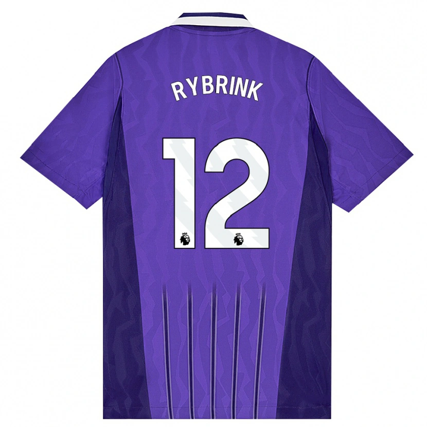 Danxen Homme Maillot Josefine Rybrink #12 Violet Blanc Troisieme 2026/27 T-Shirt