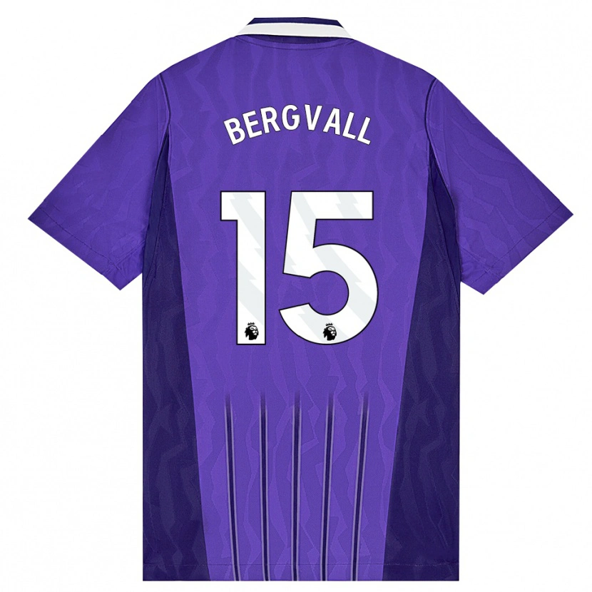 Danxen Homme Maillot Lucas Bergvall #15 Violet Blanc Troisieme 2026/27 T-Shirt