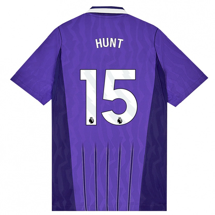 Danxen Homme Maillot Clare Hunt #15 Violet Blanc Troisieme 2026/27 T-Shirt