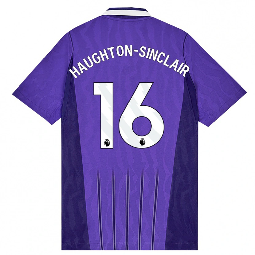 Danxen Homme Maillot Ashiah Haughton-Sinclair #16 Violet Blanc Troisieme 2026/27 T-Shirt