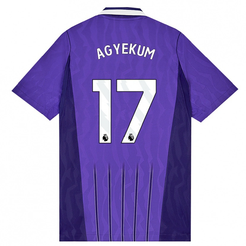 Danxen Homme Maillot Ezra Agyekum #17 Violet Blanc Troisieme 2026/27 T-Shirt