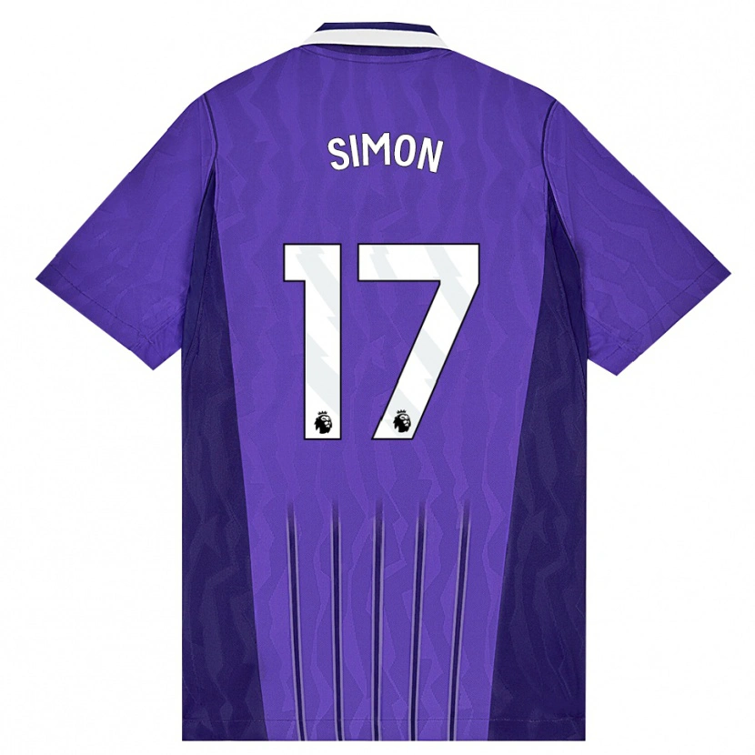 Danxen Homme Maillot Kyah Simon #17 Violet Blanc Troisieme 2026/27 T-Shirt