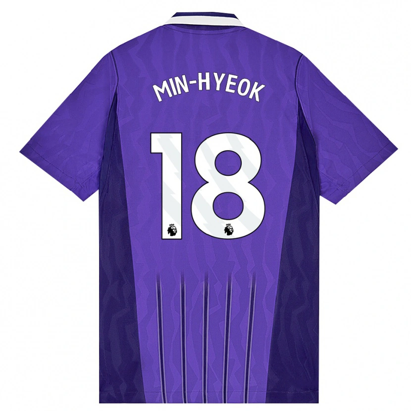 Danxen Homme Maillot Min-Hyeok Yang #18 Violet Blanc Troisieme 2026/27 T-Shirt