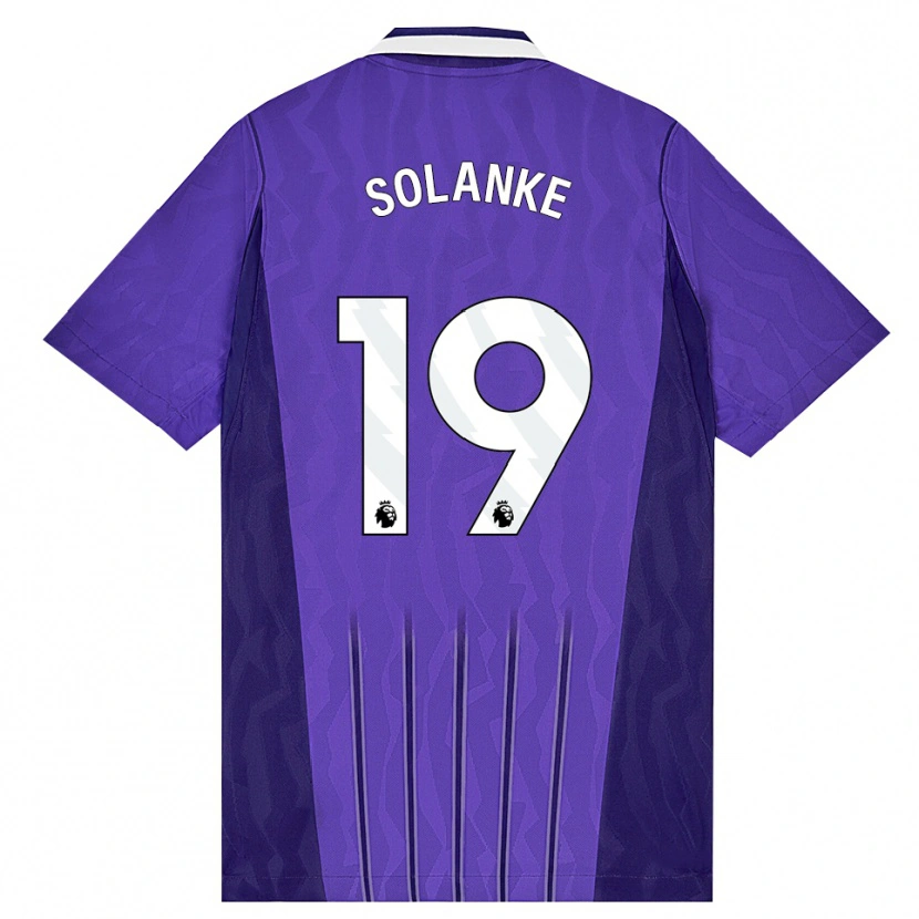 Danxen Homme Maillot Dominic Solanke #19 Violet Blanc Troisieme 2026/27 T-Shirt