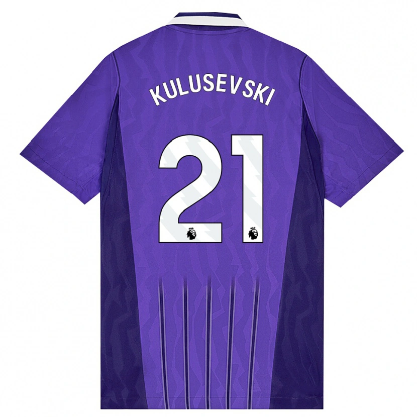 Danxen Homme Maillot Dejan Kulusevski #21 Violet Blanc Troisieme 2026/27 T-Shirt
