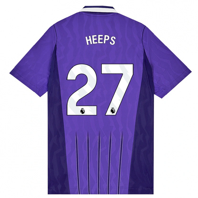 Danxen Homme Maillot Eleanor Heeps #27 Violet Blanc Troisieme 2026/27 T-Shirt