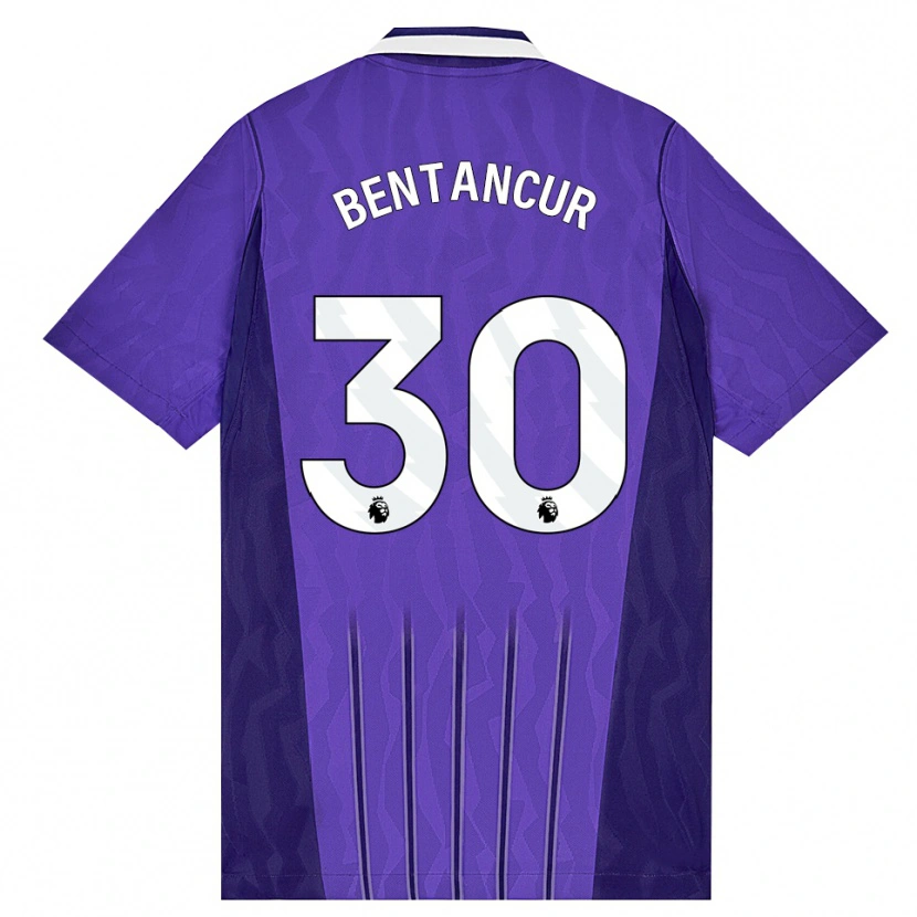 Danxen Homme Maillot Rodrigo Bentancur #30 Violet Blanc Troisieme 2026/27 T-Shirt
