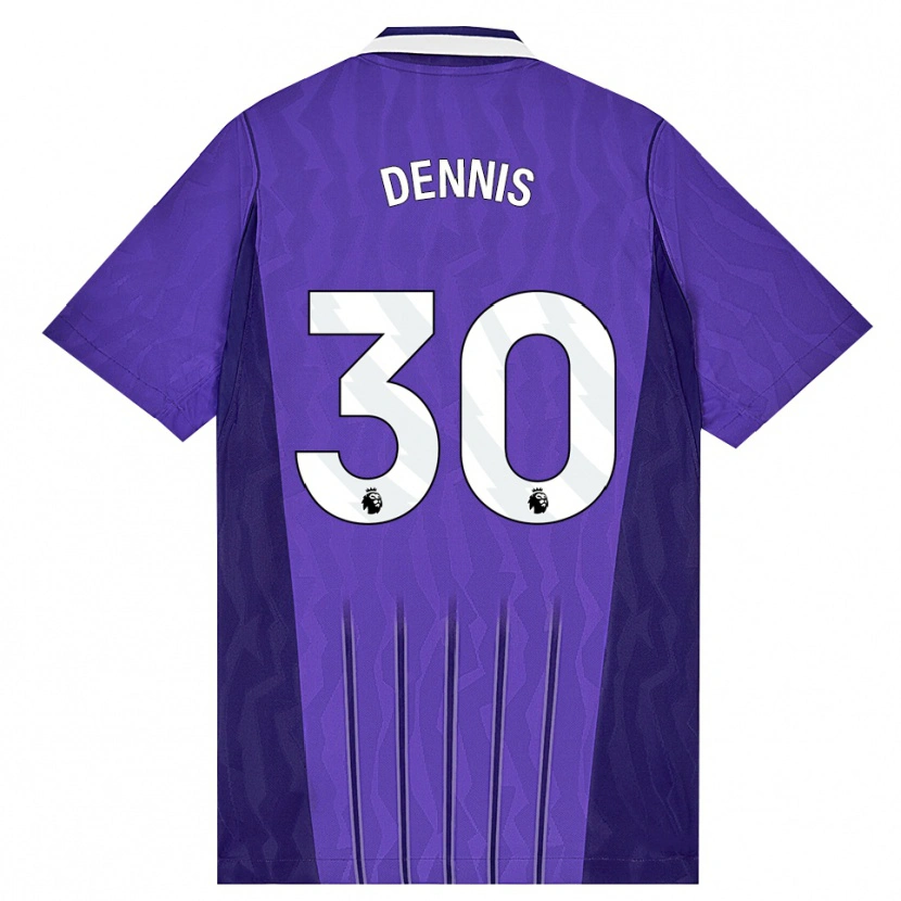 Danxen Homme Maillot Araya Dennis #30 Violet Blanc Troisieme 2026/27 T-Shirt
