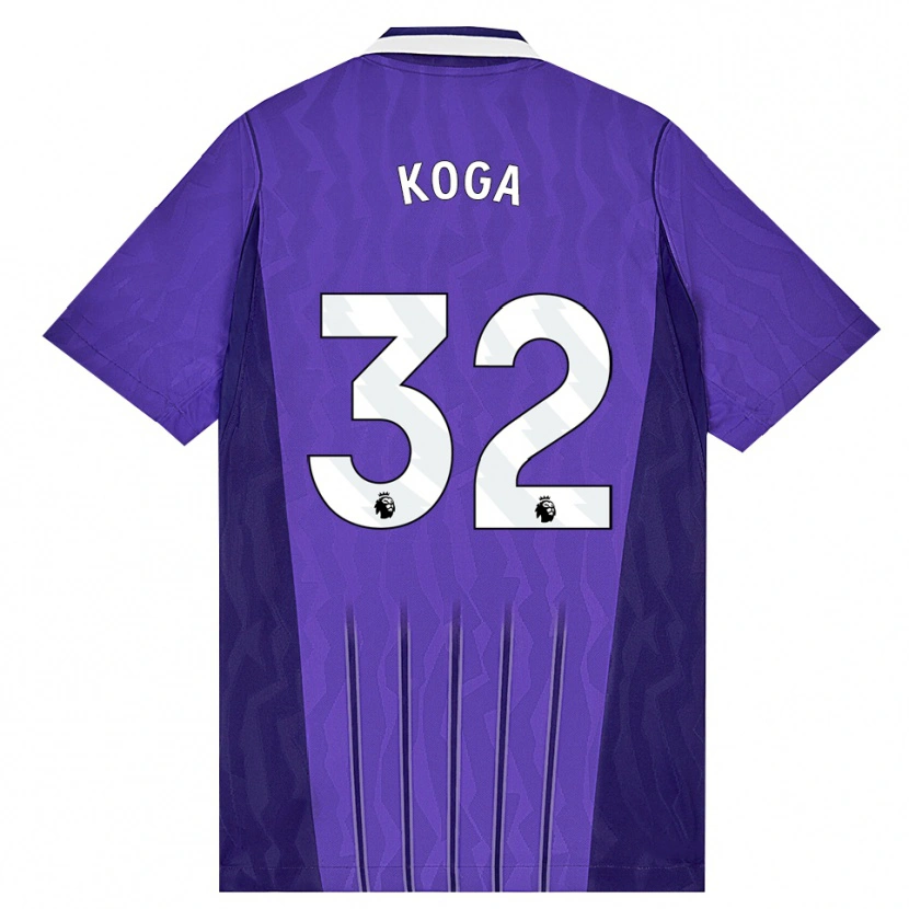 Danxen Homme Maillot Tōko Koga #32 Violet Blanc Troisieme 2026/27 T-Shirt
