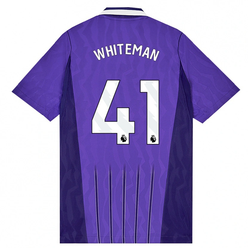 Danxen Homme Maillot Alfie Whiteman #41 Violet Blanc Troisieme 2026/27 T-Shirt