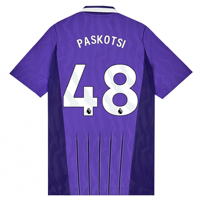 Danxen Homme Maillot Maksim Paskotsi #48 Violet Blanc Troisieme 2026/27 T-Shirt