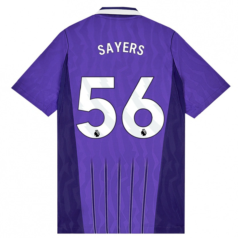 Danxen Homme Maillot Charlie Sayers #56 Violet Blanc Troisieme 2026/27 T-Shirt