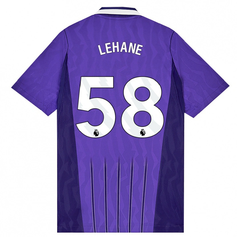 Danxen Homme Maillot Ellis Lehane #58 Violet Blanc Troisieme 2026/27 T-Shirt