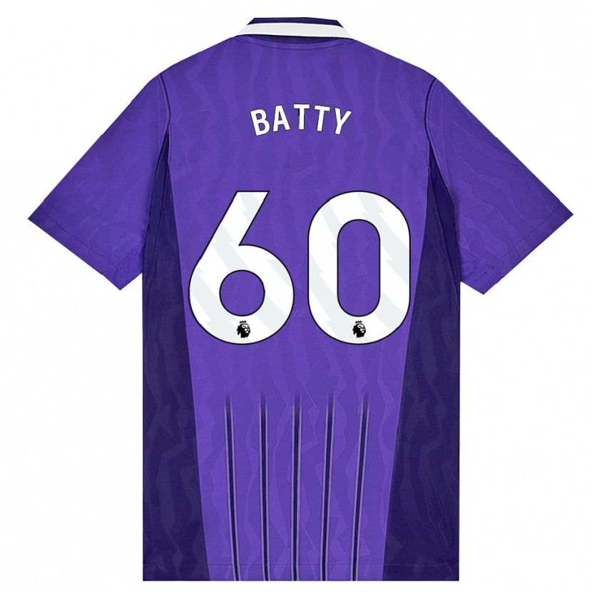 Danxen Homme Maillot Dan Batty #60 Violet Blanc Troisieme 2026/27 T-Shirt