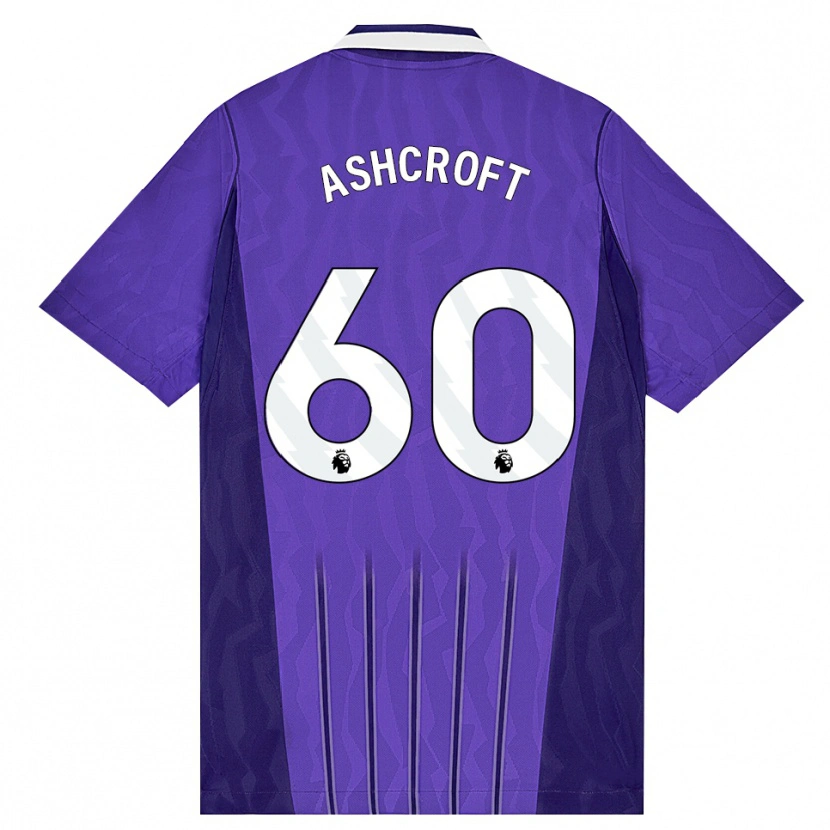 Danxen Homme Maillot Tyrell Ashcroft #60 Violet Blanc Troisieme 2026/27 T-Shirt
