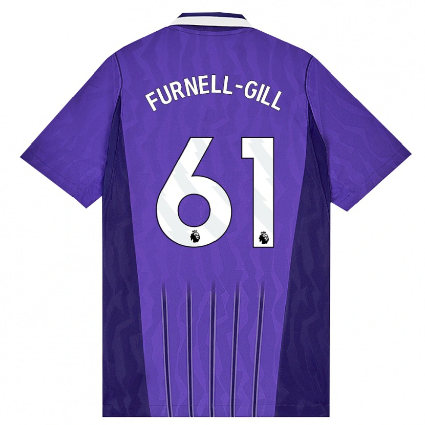 Danxen Homme Maillot Luca Furnell-Gill #61 Violet Blanc Troisieme 2026/27 T-Shirt
