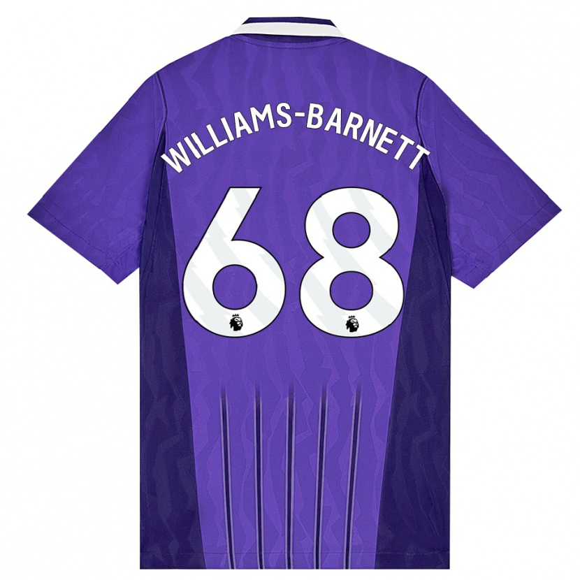 Danxen Homme Maillot Luca Williams-Barnett #68 Violet Blanc Troisieme 2026/27 T-Shirt