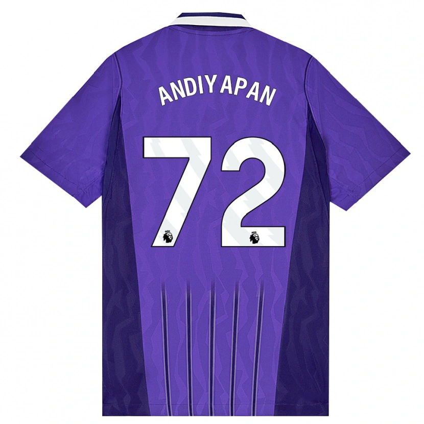 Danxen Homme Maillot William Andiyapan #72 Violet Blanc Troisieme 2026/27 T-Shirt