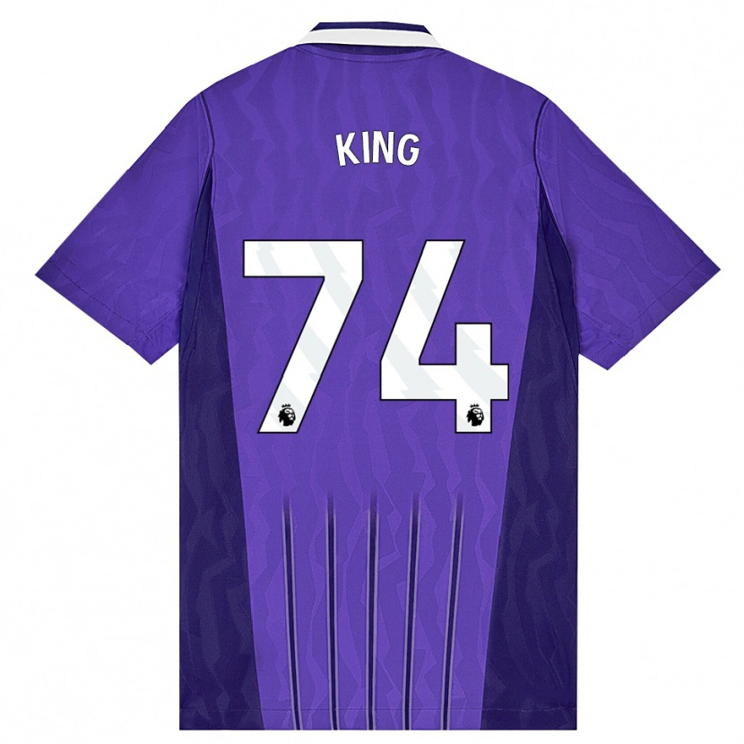 Danxen Homme Maillot Maeson King #74 Violet Blanc Troisieme 2026/27 T-Shirt