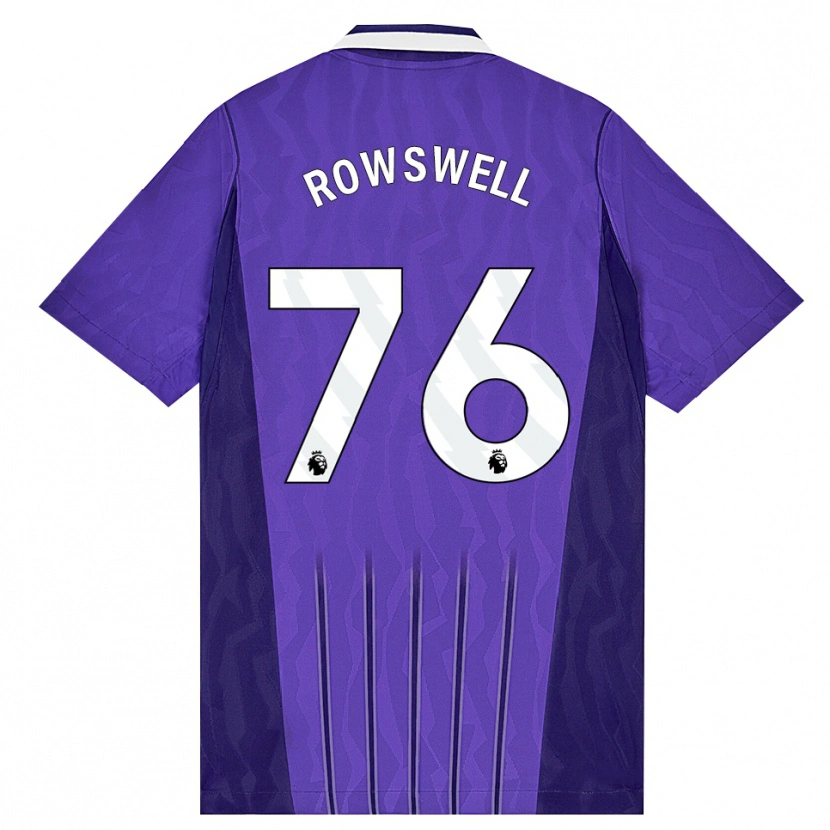 Danxen Homme Maillot James Rowswell #76 Violet Blanc Troisieme 2026/27 T-Shirt