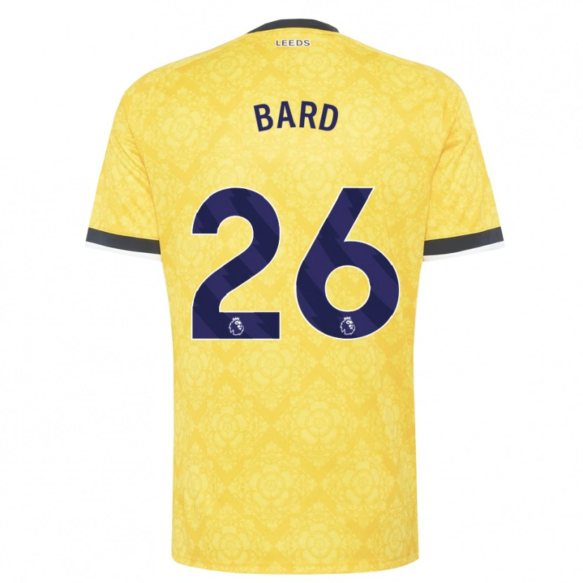 Danxen Homme Maillot Melvin Bard #26 Jaune Blanc Noir Tenues Extérieur 2026/27 T-Shirt