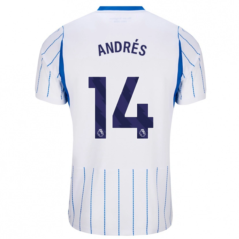Danxen Homme Maillot Chema Andrés #14 Dodgerblue Blanc Tenues Extérieur 2026/27 T-Shirt