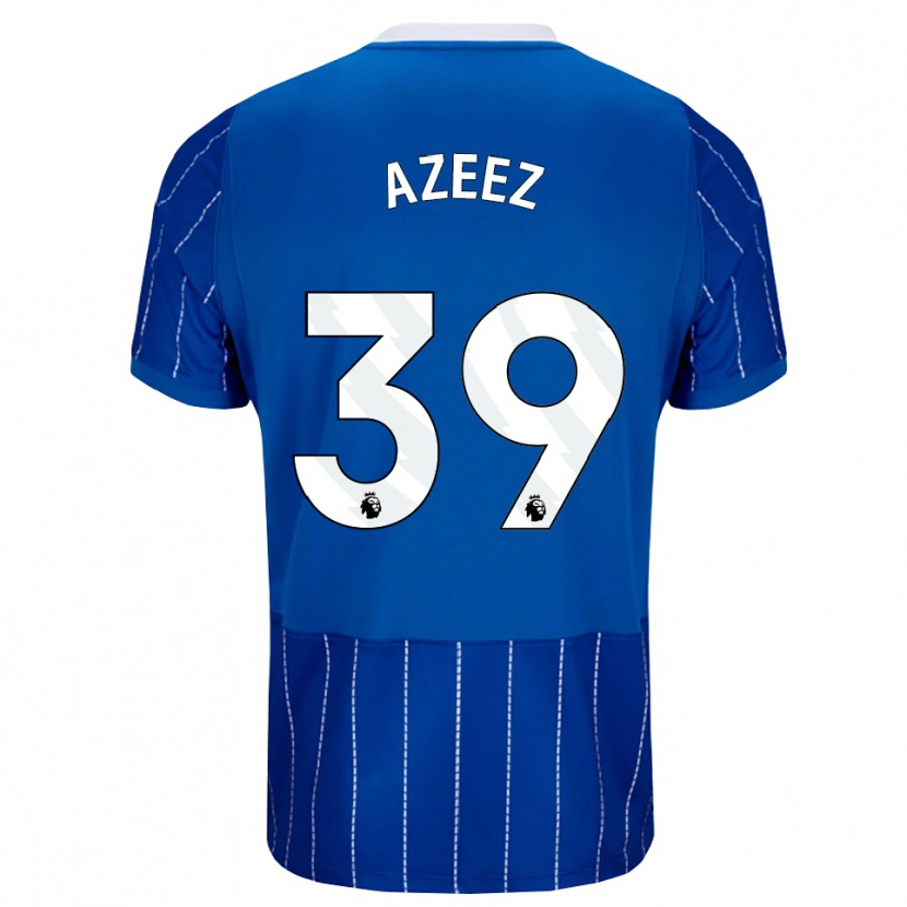 Danxen Homme Maillot Femi Azeez #39 Bleu Moyen Blanc Tenues Domicile 2026/27 T-Shirt