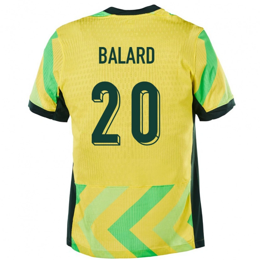 Danxen Enfant Maillot Australie Max Balard #20 Doré Tenues Domicile 24-26 T-Shirt