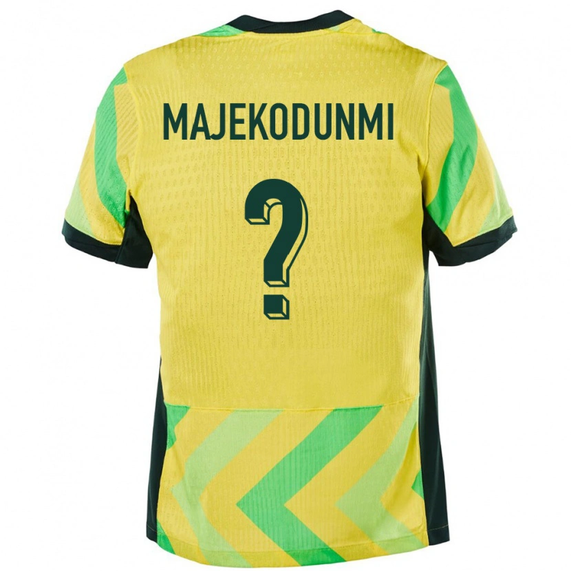 Danxen Enfant Maillot Australie Kaelan Majekodunmi #0 Doré Tenues Domicile 24-26 T-Shirt