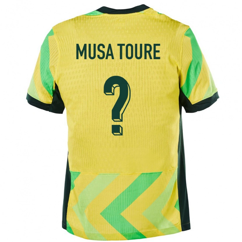 Danxen Enfant Maillot Australie Musa Toure #0 Doré Tenues Domicile 24-26 T-Shirt