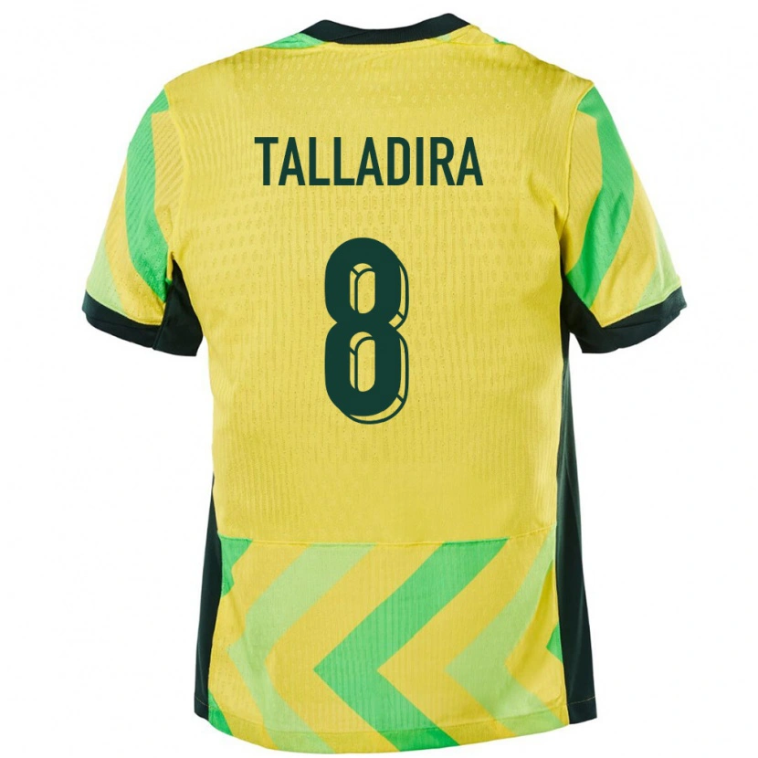 Danxen Enfant Maillot Australie Fabian Talladira #8 Doré Tenues Domicile 24-26 T-Shirt