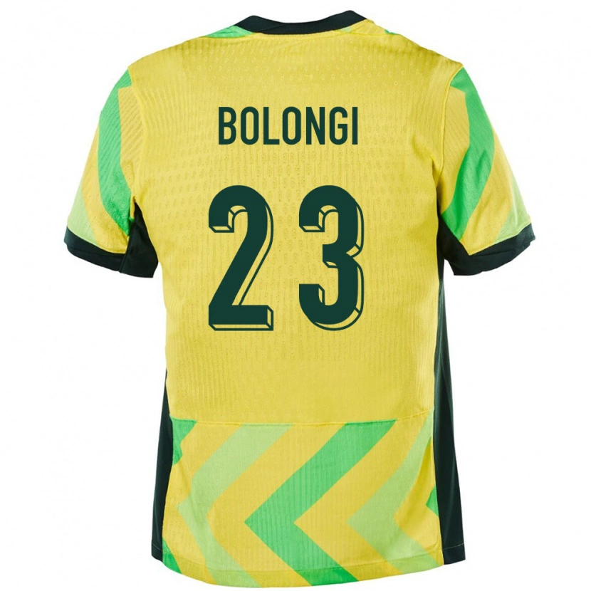 Danxen Enfant Maillot Australie David Bolongi #23 Doré Tenues Domicile 24-26 T-Shirt