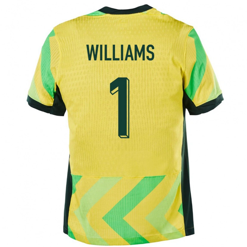 Danxen Enfant Maillot Australie Lydia Williams #1 Doré Tenues Domicile 24-26 T-Shirt