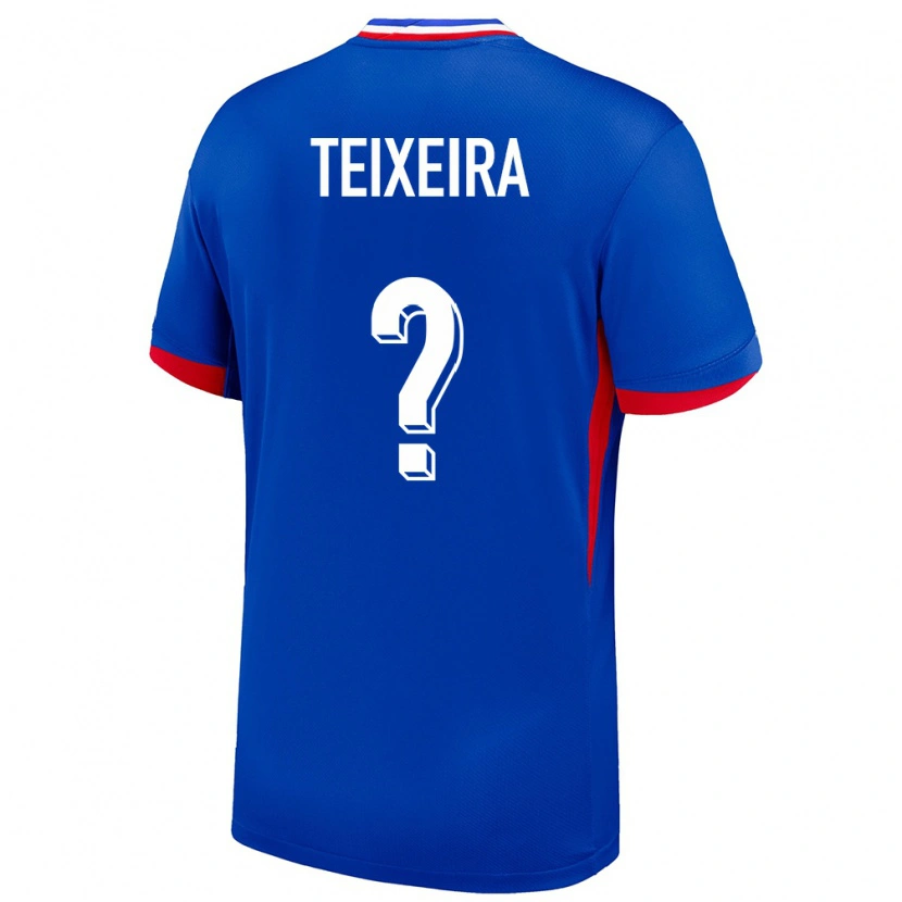 Danxen Enfant Maillot France Alex Teixeira #0 Bleu Tenues Domicile 24-26 T-Shirt