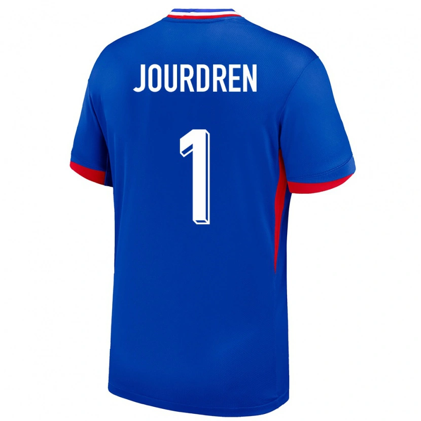 Danxen Enfant Maillot France Ilan Jourdren #1 Bleu Tenues Domicile 24-26 T-Shirt