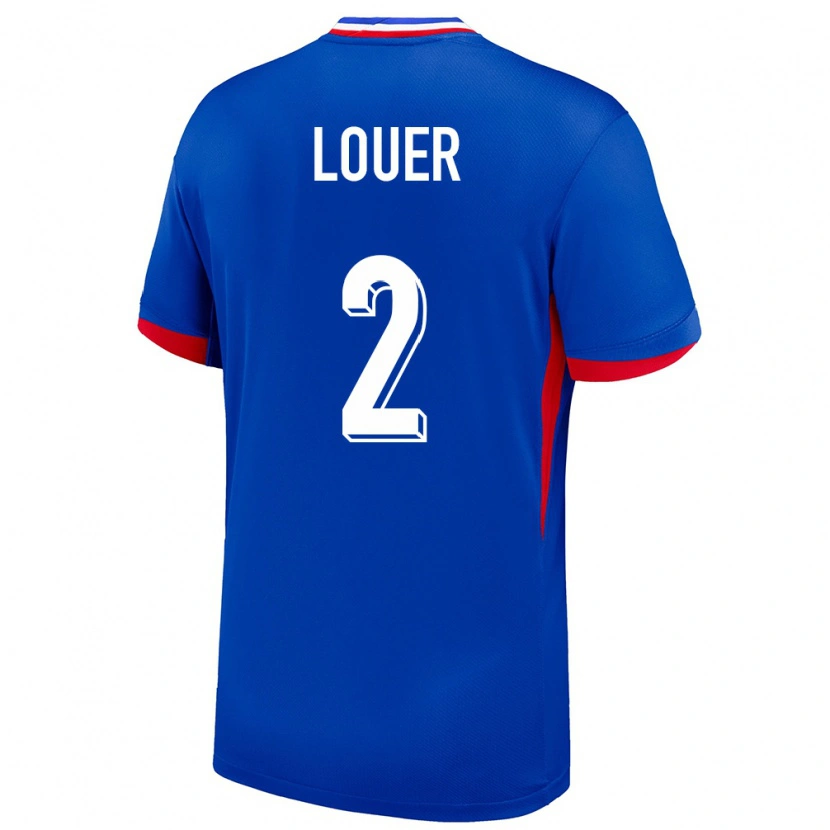 Danxen Enfant Maillot France Marius Louer #2 Bleu Tenues Domicile 24-26 T-Shirt