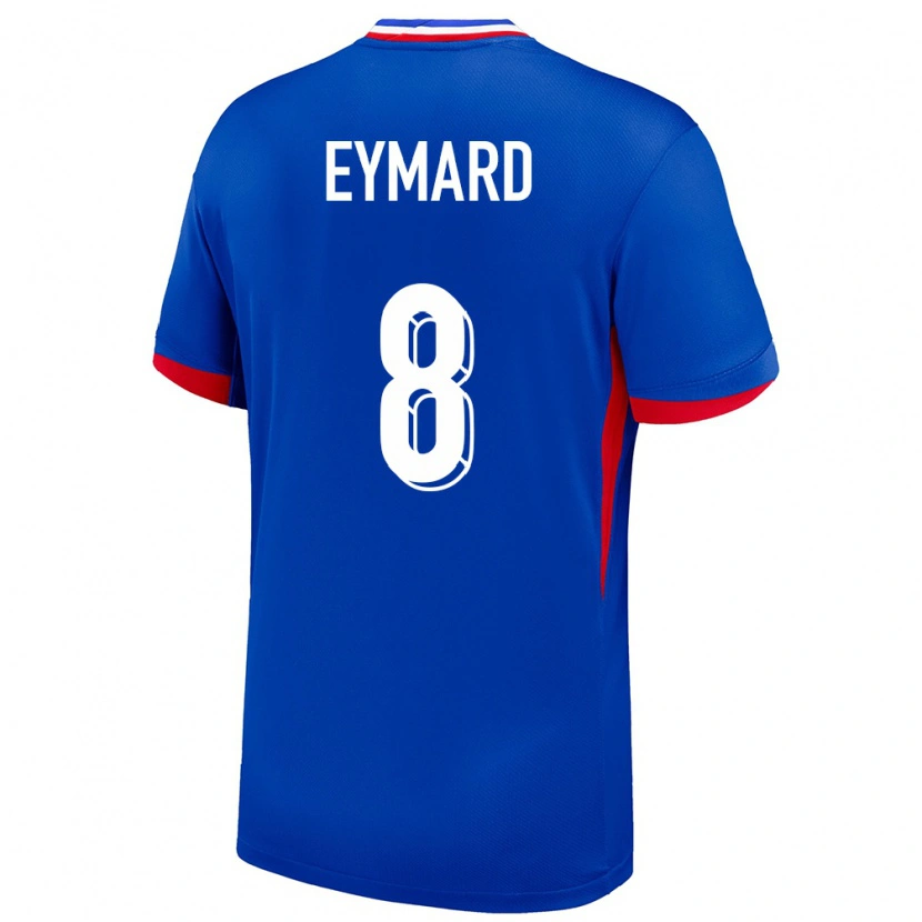 Danxen Enfant Maillot France Paul Eymard #8 Bleu Tenues Domicile 24-26 T-Shirt