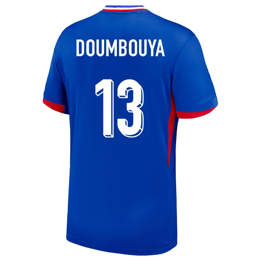 Danxen Enfant Maillot France Amidou Doumbouya #13 Bleu Tenues Domicile 24-26 T-Shirt