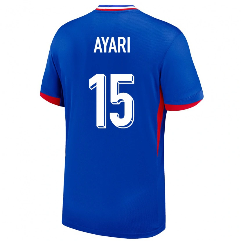 Danxen Enfant Maillot France Adam Ayari #15 Bleu Tenues Domicile 24-26 T-Shirt