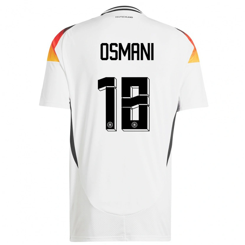 Danxen Enfant Maillot Allemagne Erblin Osmani #18 Blanc Tenues Domicile 24-26 T-Shirt