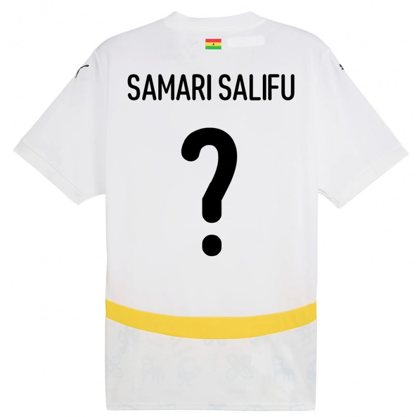 Danxen Enfant Maillot Ghana Abass Samari Salifu #0 Blanc Tenues Domicile 24-26 T-Shirt