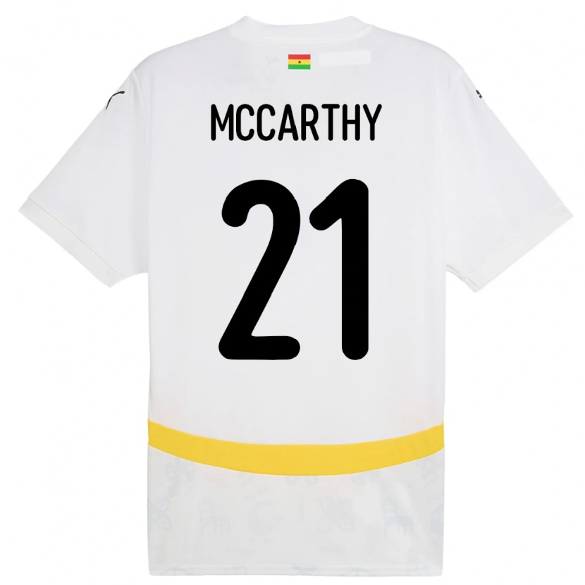 Danxen Enfant Maillot Ghana Kerrie Mccarthy #21 Blanc Tenues Domicile 24-26 T-Shirt