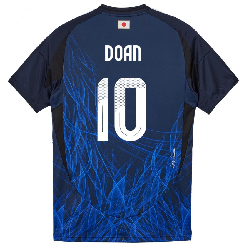 Danxen Enfant Maillot Japon Ritsu Doan #10 Bleu Foncé Tenues Domicile 24-26 T-Shirt