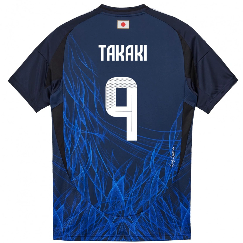 Danxen Enfant Maillot Japon Eito Takaki #9 Bleu Foncé Tenues Domicile 24-26 T-Shirt